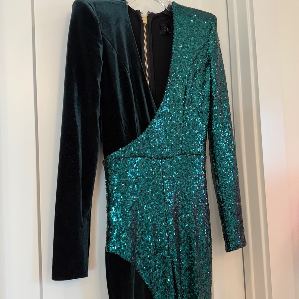 Zhivago Perfume Exotico Emerald Sequin Jumpsuit - Picture 10 of 11